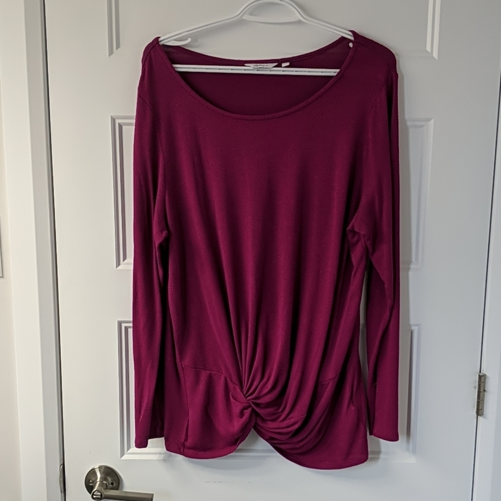 Purple knit shirt